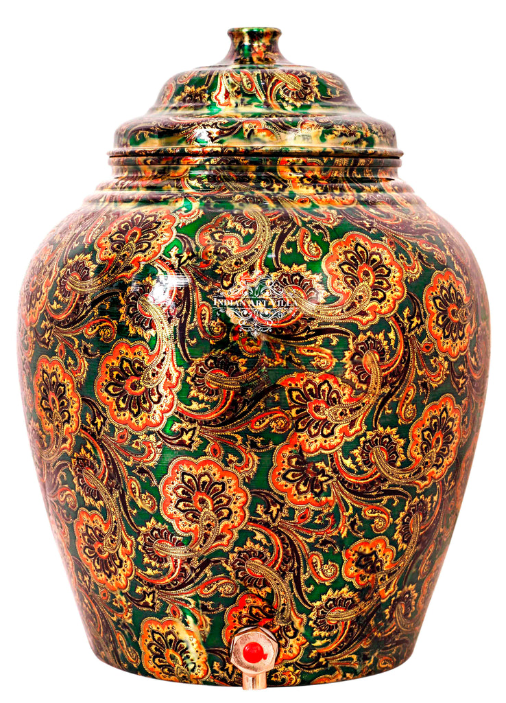 Copper Designer Bottle Green Water Pot