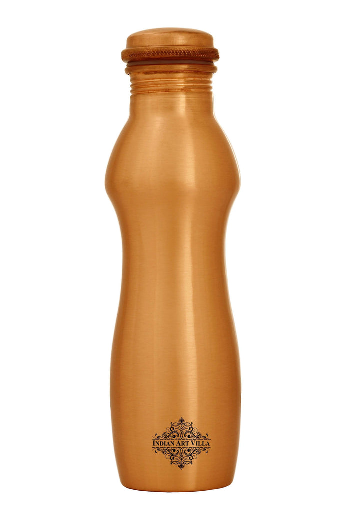 Curve Ergonomic Design Lacquer Coated Copper Bottle - Height - 10.7"