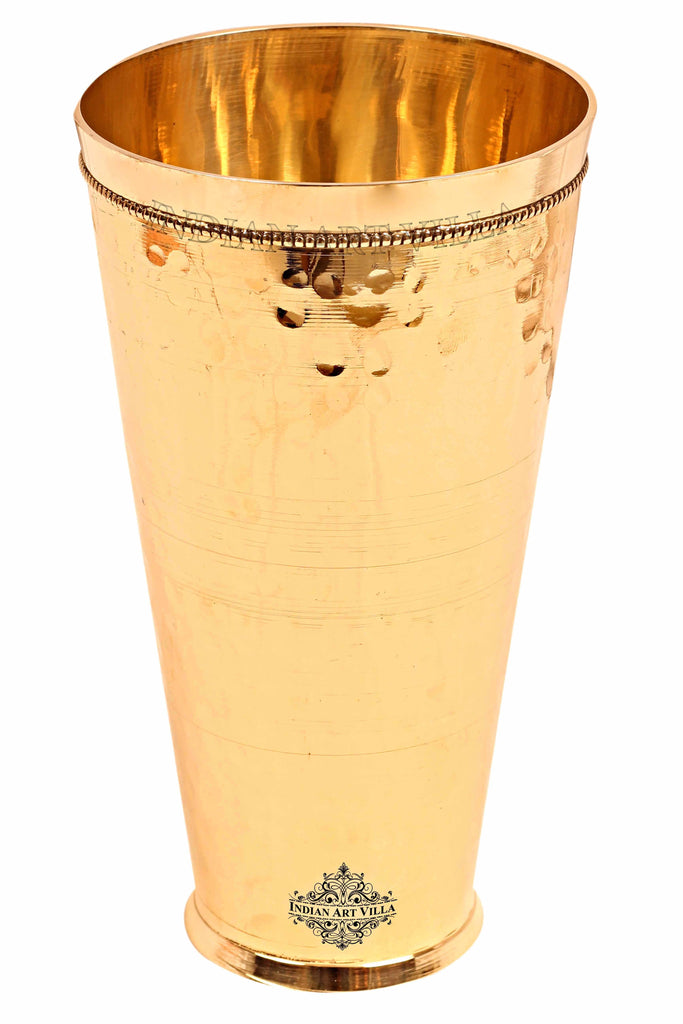 Brass Designer Lassi Glass, Height 6.5'' Inch Brass Tumblers BR-1 