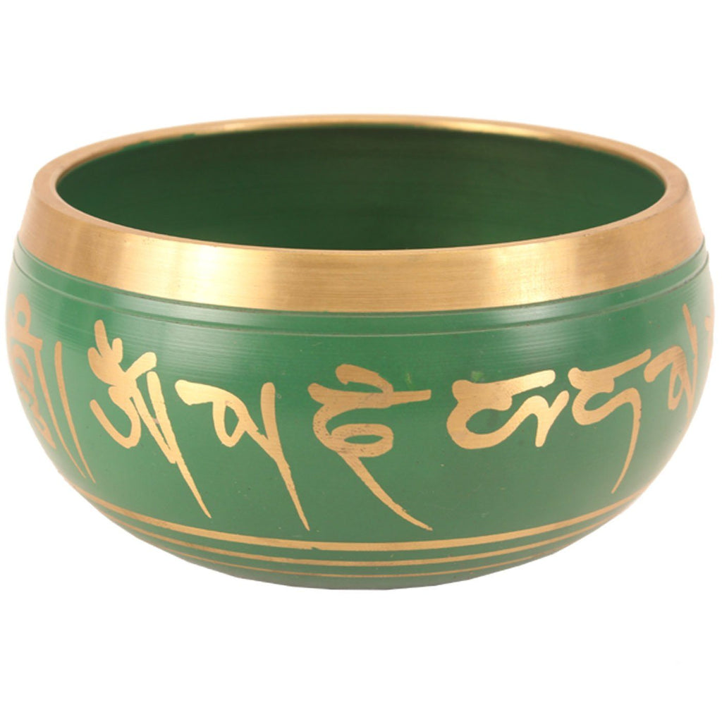 Brass Designer Tibetan Singing Bowl, Reduce Stress Increase Circulation