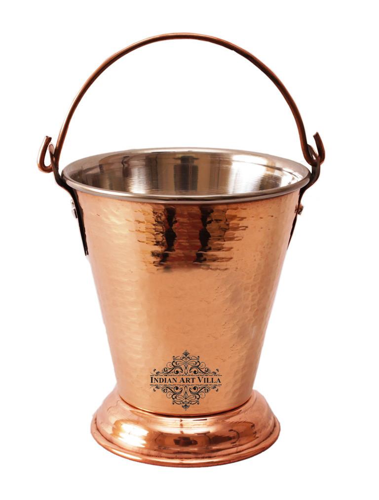 Steel Copper Bucket Balti, For Serving Dishes, 18 Oz