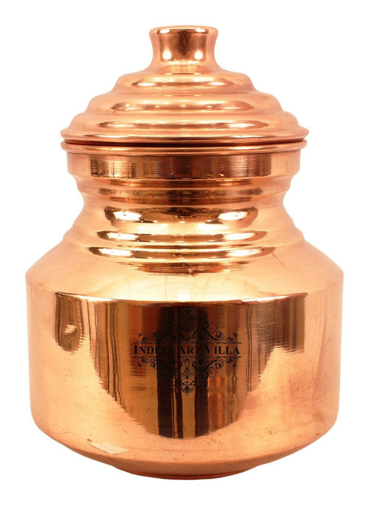 Pure Copper Chari Water Pot Container 84 Oz |157 Oz | 169 Oz | 192 Oz | 236 Oz Water Pots Indian Art Villa 84 Oz