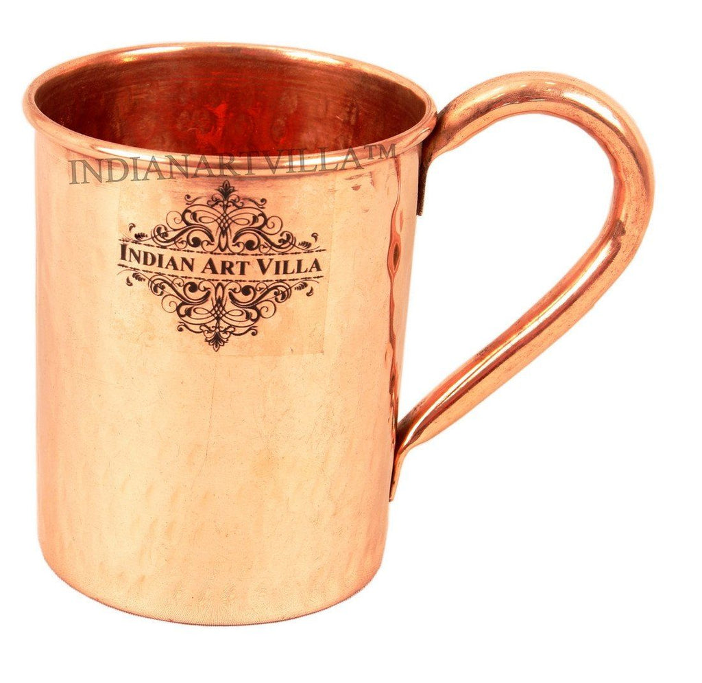 Pure Copper Hammered Moscow Mule Beer Mug Cup 14 Oz