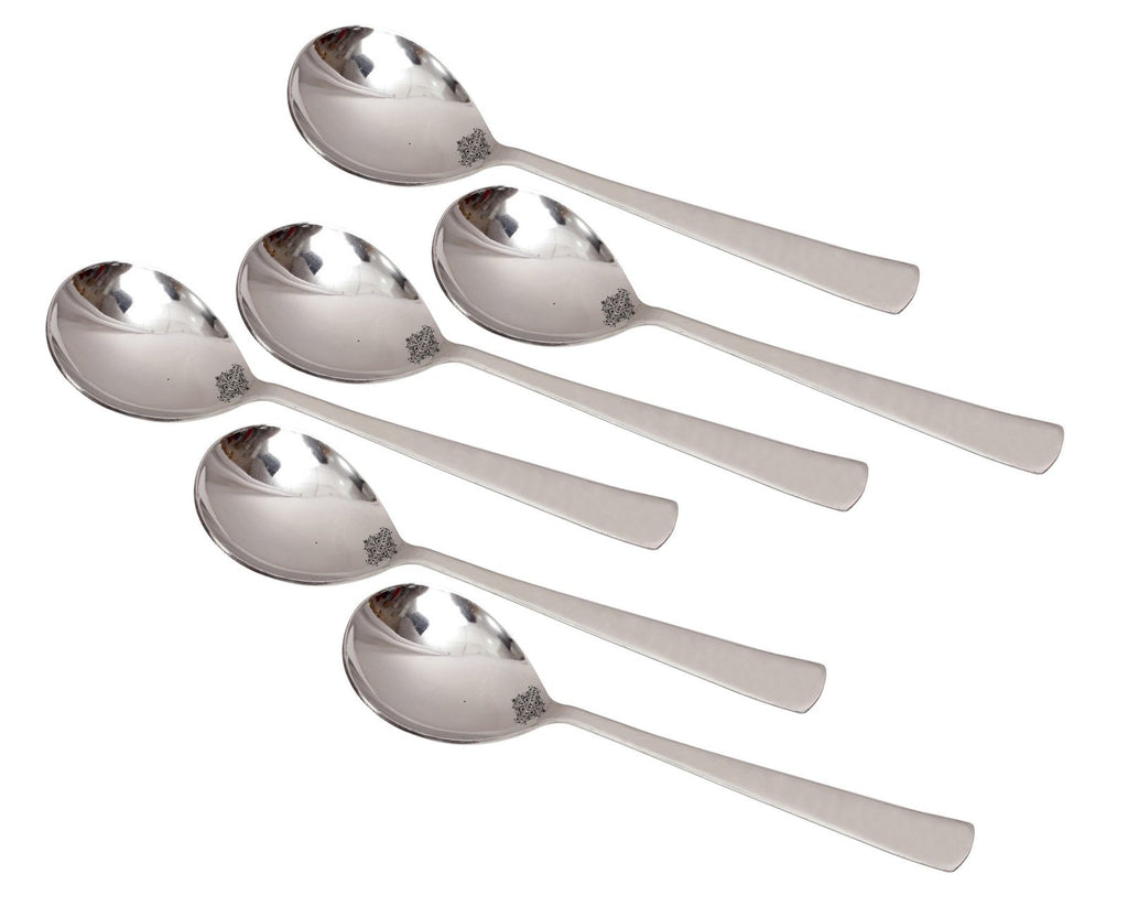 Stainless Steel Matt Finsh Premium Quality Serving Spoon Cutlery Set Spoons SS-5 6 Pieces
