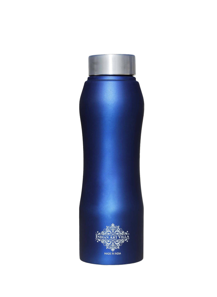 Steel Bottle Ergonomic Design With Steel Cap Blue Matt 25 oz