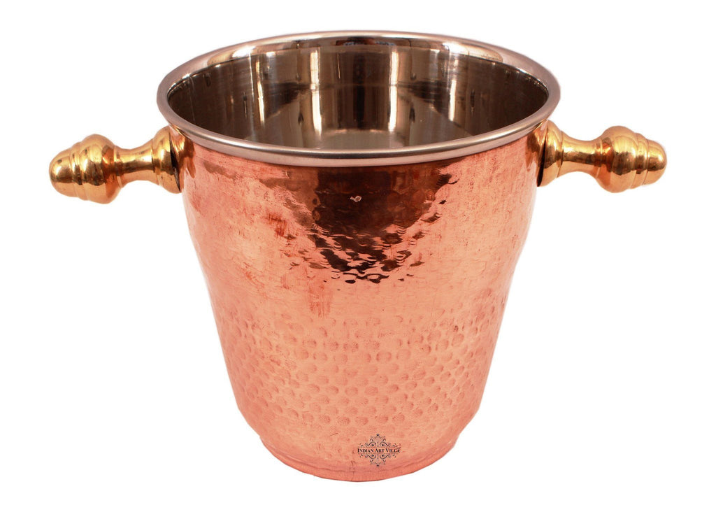 Steel Copper Ice Bucket Wine Cooler 33 Oz - Bar Hotel Tableware
