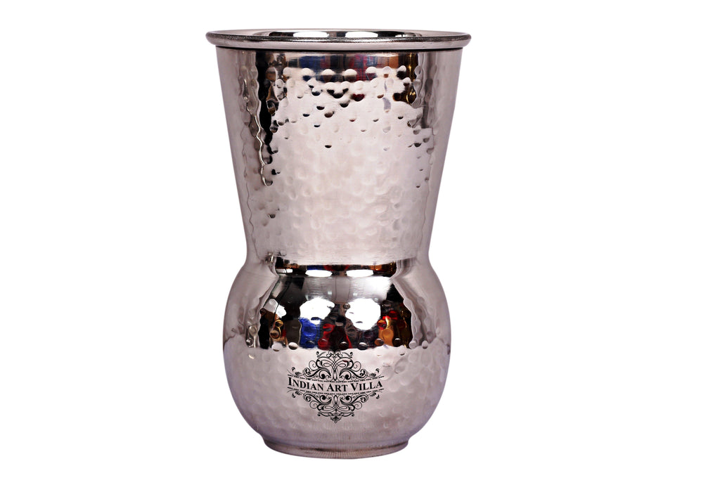 Steel Hammered Mathat Glass Tumbler Cup|Serving Drinking Water