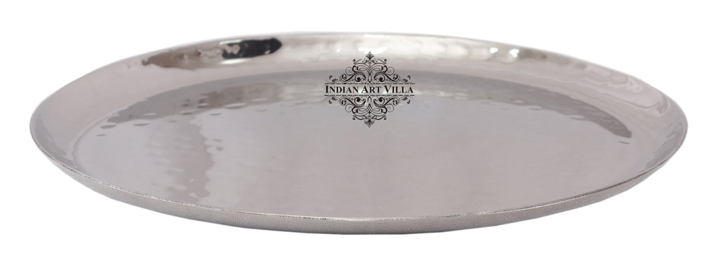 Steel Hammered Round Platter Tray|Serving Dish Tableware