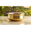 IndianArtVilla, Steel Brass Handi with Hammered Design, Serveware and Tableware, Ideal for home, restaurant and hotels