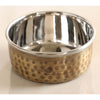 Indian Art Villa Pure Brass Steel Katori Bowl – 6 OZ | Antique Hammered Design for Serving & Gifting