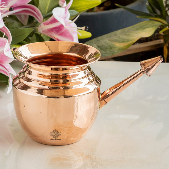 IndianArtVilla Pure Copper Handmade Neti Pot