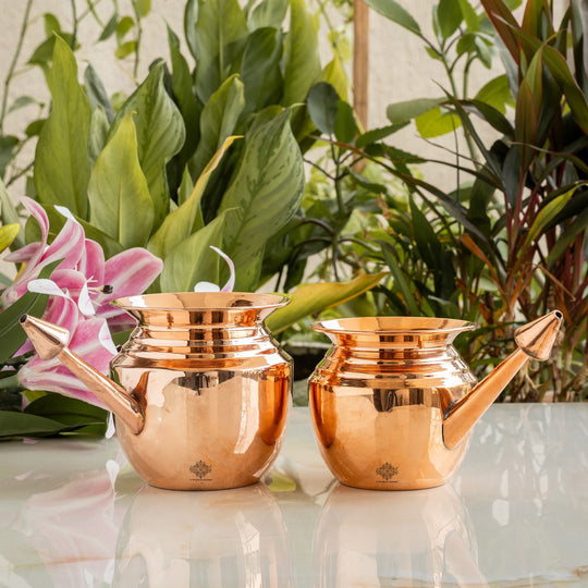 IndianArtVilla Pure Copper Handmade Neti Pot