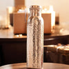 Indian Art Villa Pure Copper Hammered Design Water Bottle, Health Benefits, Drinkware