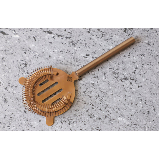 Indian Art Villa Rose Gold Finish, Steel Drink Strainer, Barware, Length-8.5 Inches