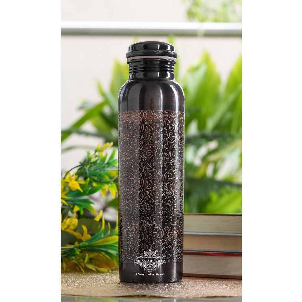 dark embossed design bottle