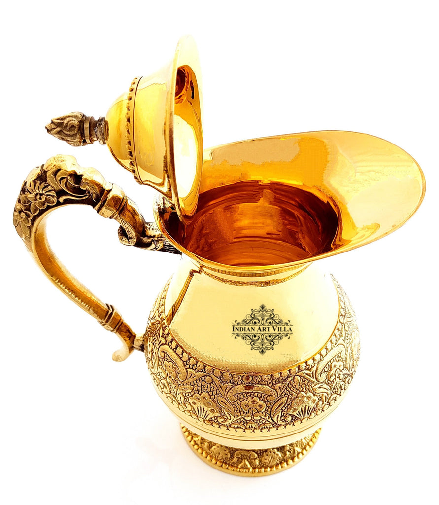 Brass possess natural antibiotic properties. Thus, water or wine stored in brass containers for more than 8 hours, helps purify the beverage. The ions that seep into the beverage help kill germs of cholera and other water borne illnesses that can cause loss of life and even death.