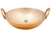 Indian Art Villa Pure Brass Slightly Hammered Kadhai with a Tin Lining, Cookware, Serveware