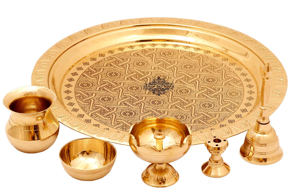 Order this Brass Pooja Thali Set from IndianArtVilla at Great deals & offers and get a contactless delivery at your doorstep.