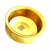 IndianArtVilla Stainless Steel With Brass Finish Serving Handi Bowl, Double Layer, Serving Briyani Dishes