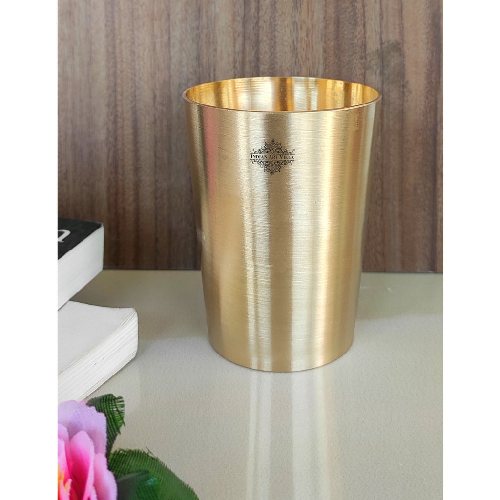 Buy Gold Pure Brass Tumbler Embossed Design Glass Online - KARMAPLACE —  Karmaplace