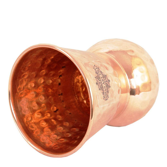 Indian Art Villa Pure Copper Hammered Pilsner, Mathat, Cocktail, Manhattan Glass, Tumbler, Drinkware, Serveware, 300 ml