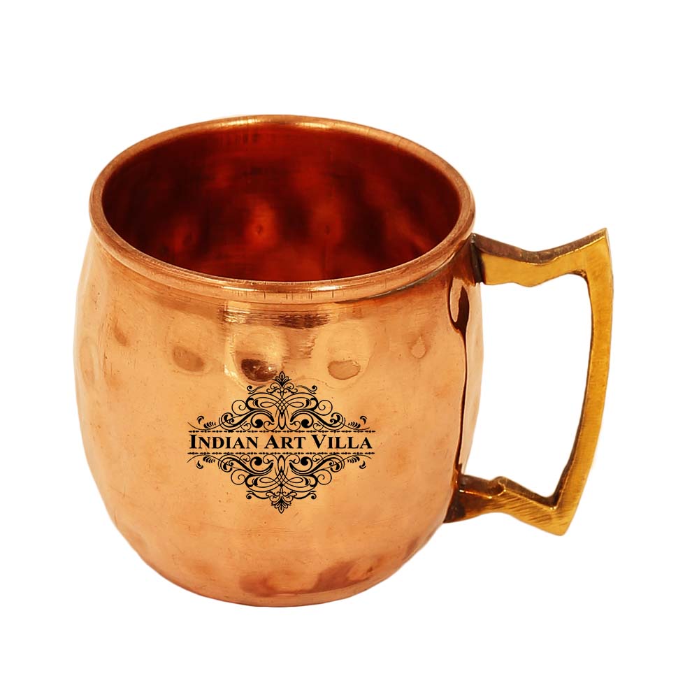 Copper Shot Mug, Hammered Design, Cup Serving Drinking Vodka Taquila Shots, 50 ML
