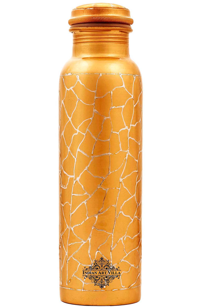 Copper Antique Design water Bottle 33 Oz Gold