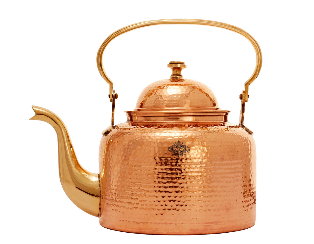 Antique Art Deco Copper Tea Kettle Teapot Solid Copper Made In USA