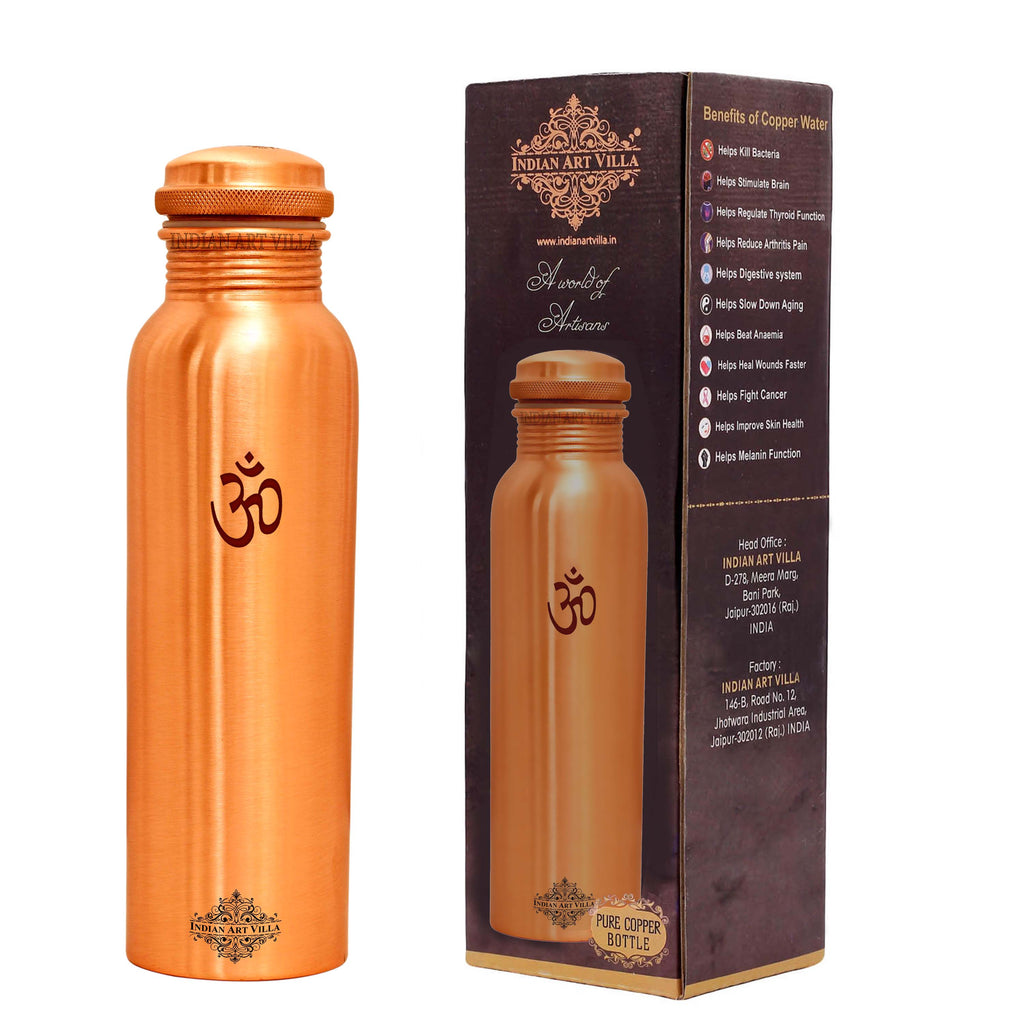 INDIAN ART VILLA Steel Flat Bottle With Sipper Cap Plain Matt 33 Oz –  IndianArtVilla
