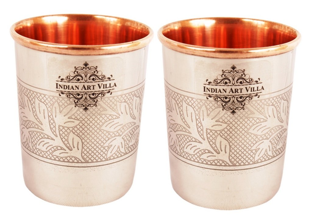 In the infancy period of copper water Tumblers / Glasses, it was almost impossible to find one that came in a design other than the plain one. Indian Art Villa Provide You with different designs to choose from, allowing you to pick your favorite design or collect them all for those who want a variety of options.