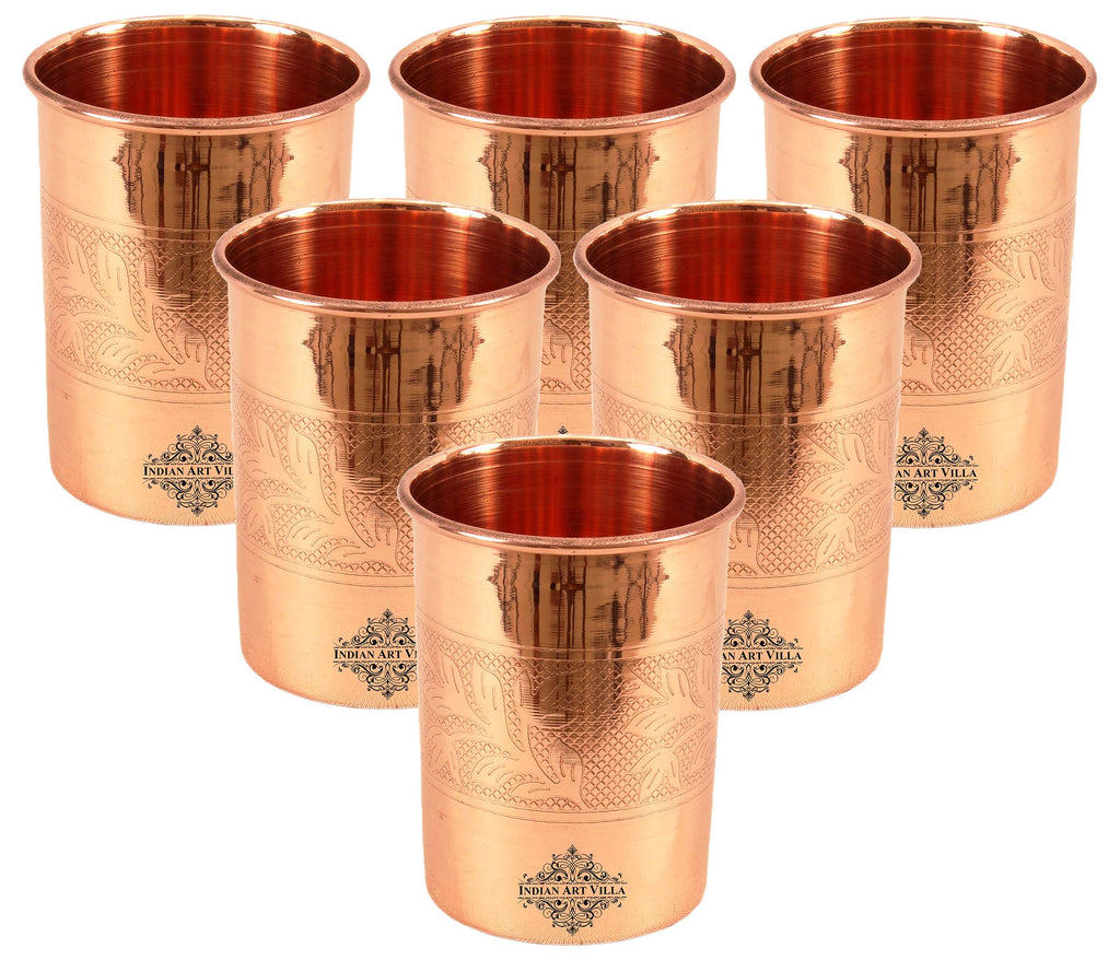 We suggest that one should drink this water stored in copper vessel in copper Tumblers / Glasses only so that the pH level of water doesn't changes when filled from copper vessel into glasses and it stays as healthy as it was for you earlier.