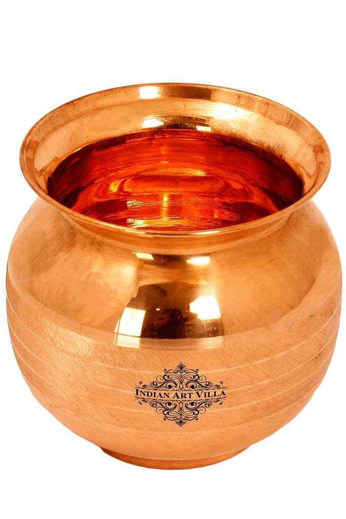 IndianArtVilla Best Quality Surya Namaskar Lota Pot, Puja Wedding Purpose, Temple Home, 850 ML, Brown