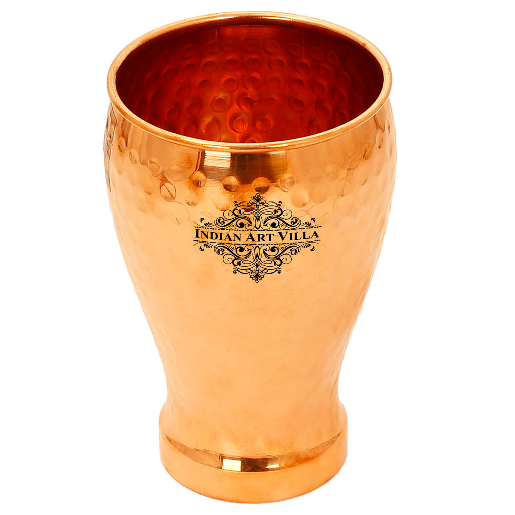 IndianArtVilla Best Quality Copper Glass Tumbler Cup 10 Oz