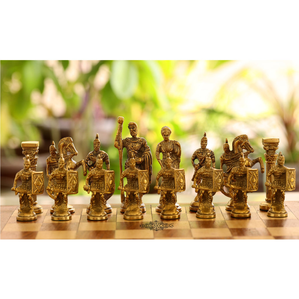 Multicolor Shrinath Art Gallery Brass Chess Board Set