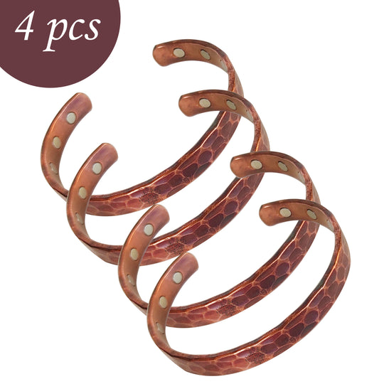 Indian Art Villa Pure Copper Kada With Hammered Dark Tone Design, Fashion Items & Accessorie, Diameter-2.8" Inches