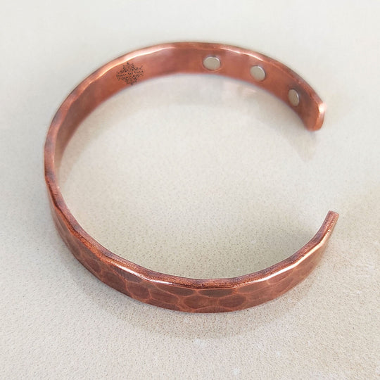 Indian Art Villa Pure Copper Kada With Hammered Dark Tone Design, Fashion Items & Accessorie, Diameter-2.8" Inches