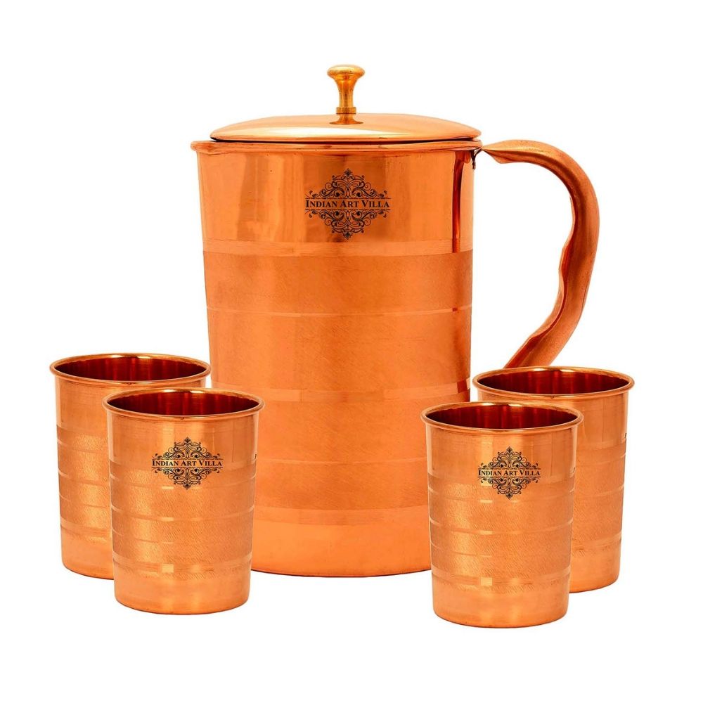 Copper Luxury Jug With Glass