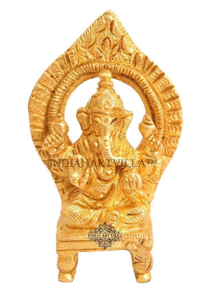 Beautiful Design Brass Ganesh Ji for Home Decor Temple Puja Gift Item