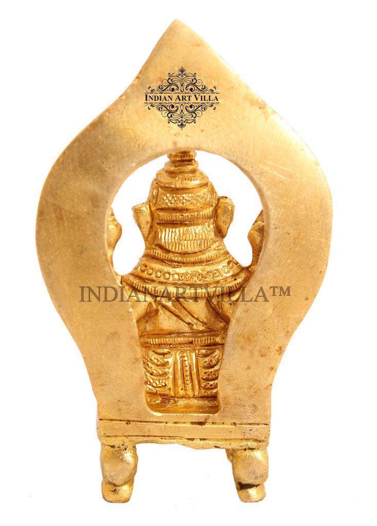 Beautiful Design Brass Ganesh Ji for Home Decor Temple Puja Gift Item Figurines Indian Art Villa
