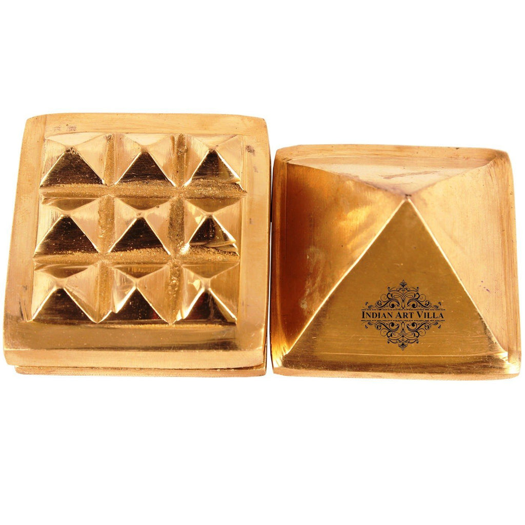 Brass 3 Stage Fengshui Vastu Pyramid|Temple Home Office Religious Gift Item Vastu Items CC-1