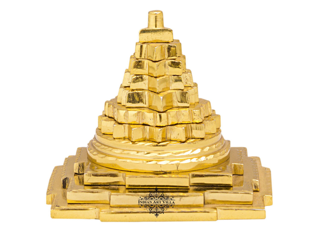 Brass 3 Stage Vastu Fengshui Pyramid, For Positive Energy Increase Concentration Vastu Items V-1 Small 
