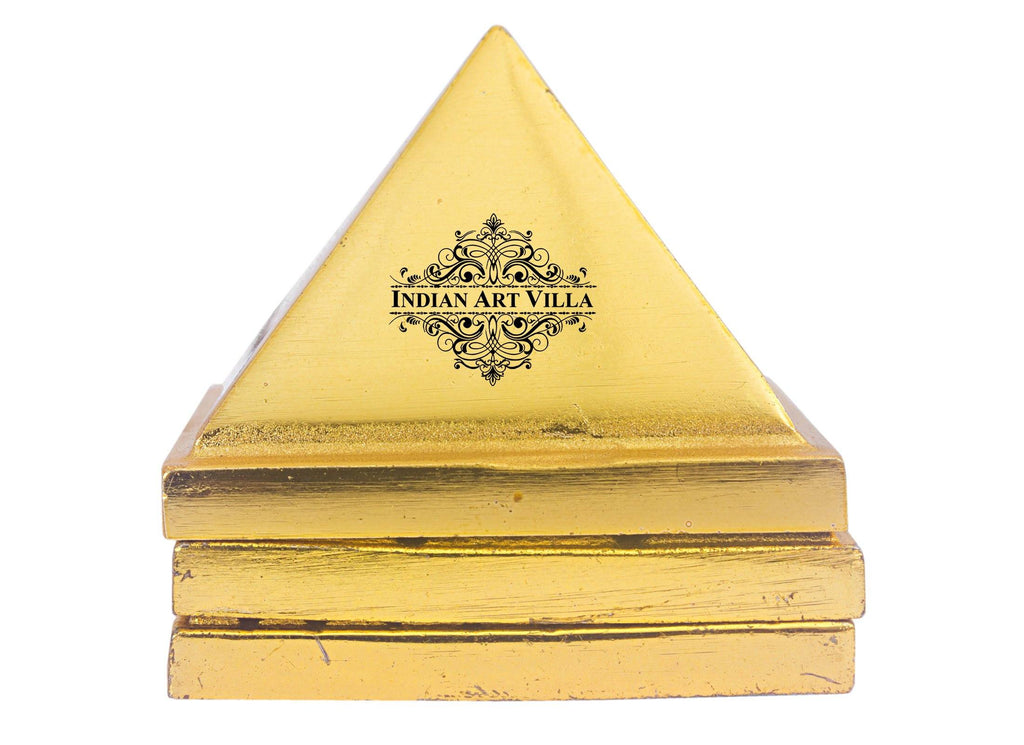 Brass 3 Stage Vastu Pyramid with Vastu Yantra|Incease Positive Energy & Concentration