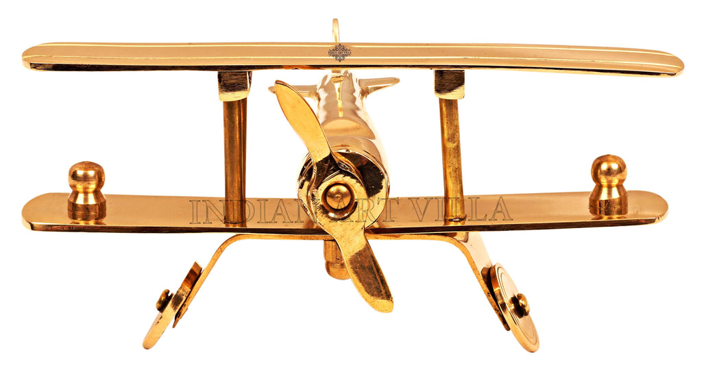 Brass Aeroplane Miniature Showpiece, 2.7'' Inch Home Accent BR-3 