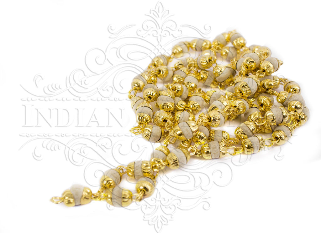Brass Bidding Tulsi Mala Necklace, Men Accessory Gift Item Jewelry V-1 