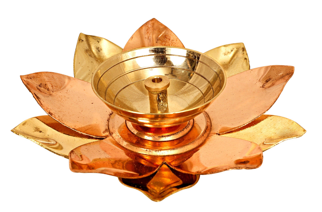 Brass & Copper Plated Arti Diya Aarti Lamp BR-10