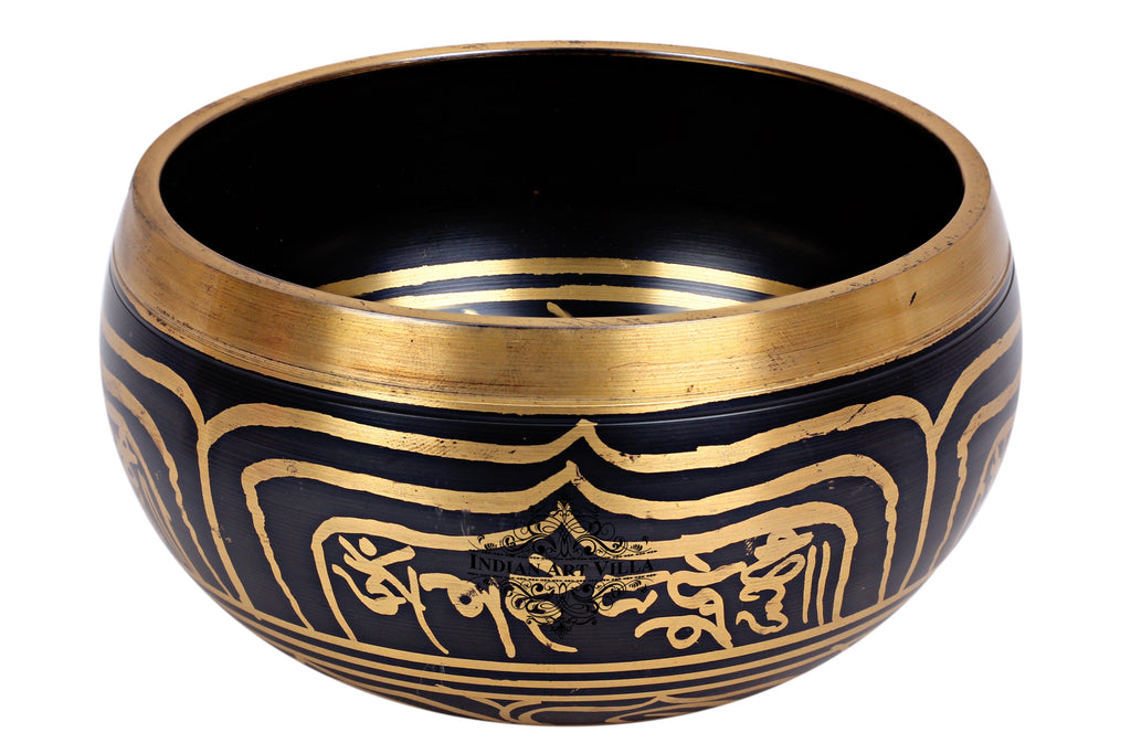 Brass Designer Tibetan Singing Bowl, Reduce Stress Increase Circulation Vastu Items BR-8 