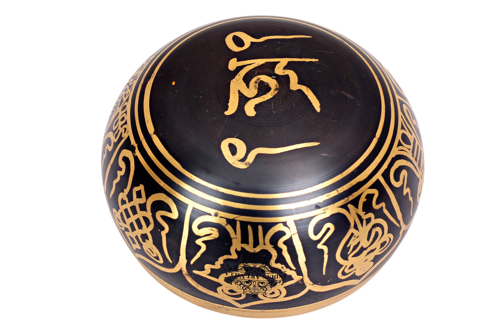 Brass Designer Tibetan Singing Bowl,Reduce Stress Increase Circulation Vastu Items BR-8 