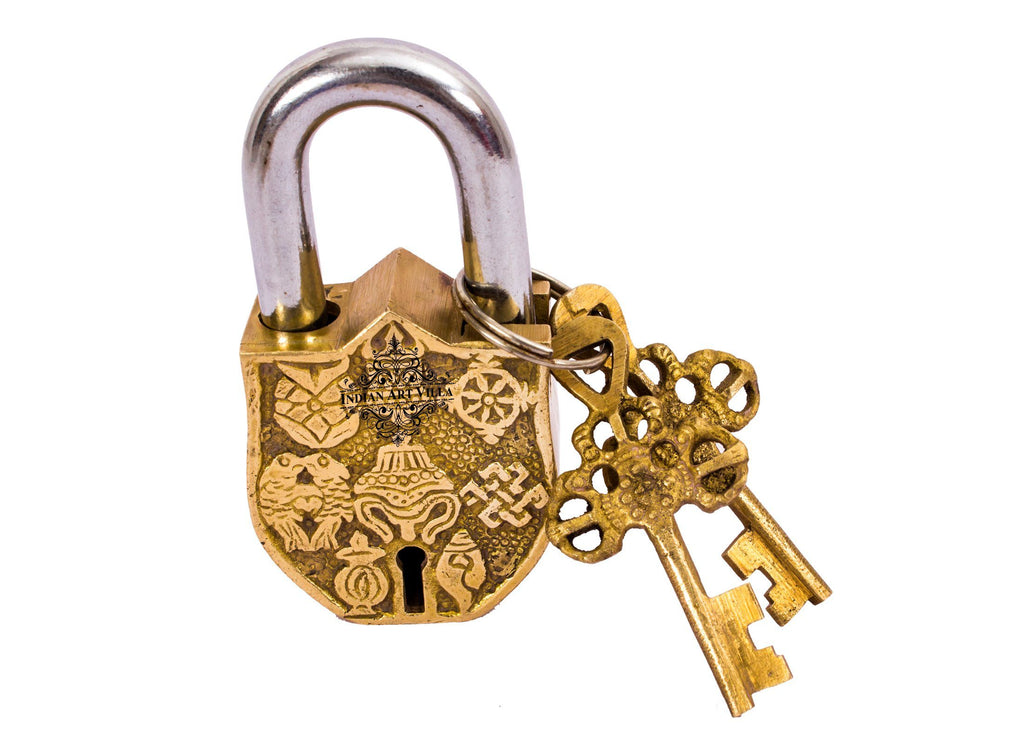 Brass Fengshui Design Lock with 2 Keys Designer Locks CC-1
