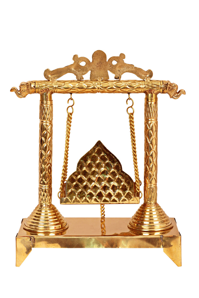 Brass Ganesh Ji Design Jhula Swing, for Krishna Ji Ganesh Ji Temple Home Jhula CC-1 