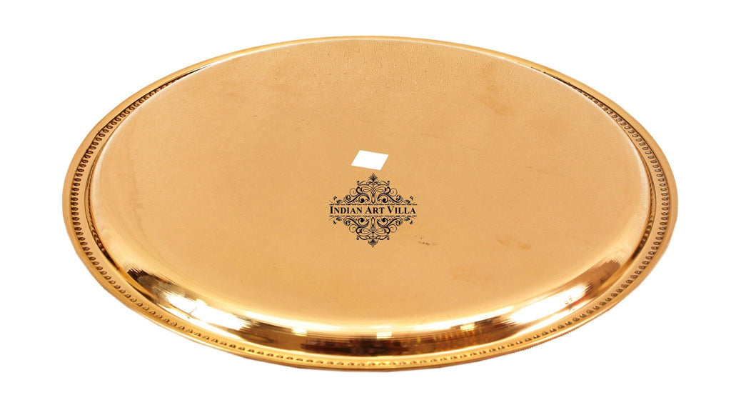 Brass Hammered Serving Plate Tray Brass Plates Indian Art Villa
